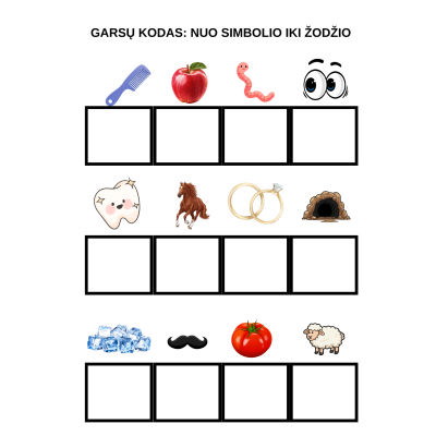 Garsų kodas: nuo simbolio iki žodžio